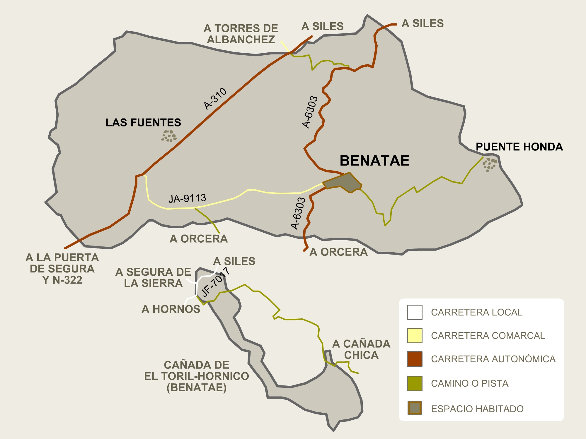 Benatae Mapa Término